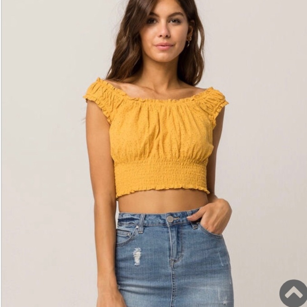 Mustard crop top